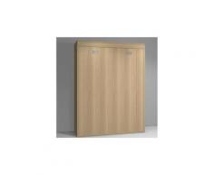 Armoire lit escamotable agata chêne couchage 160 cm
