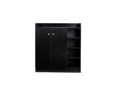 Armoire / etagere / meuble a chaussures tres pratique en panneaux de particules noir