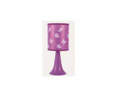 Icaverne lampe a poser lampe de chevet tactile pour enfant butterfly - h 28 cm - violet
