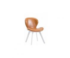 Splendide chaise de salle à manger, de cuisine, de salon dili cuir synthetique blanc