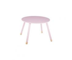 Table douceur rose pour enfant en bois ø60cm