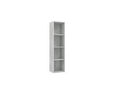 Icaverne - bibliothèques stylé bibliothèque/meuble tv gris cement 36 x 30 x 143 cm aggloméré