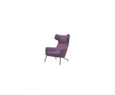 Fauteuil havana à oreilles en microfibre rose softline