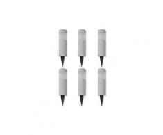 Borne solaire extérieure led 6 pcs avec piquet 6,4 x 21 cm cs411631