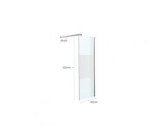 Magnifique pare de douche, pare baignoire 100x200x150cm rectangulaire demi-dépoli