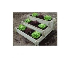 Carré de potager en bois traité en escalier 3 hauteurs s