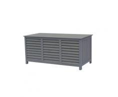 Coffre de jardin en bois macao - 130 x 64 x 60 cm - anthracite
