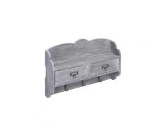 Icaverne - porte-manteaux et porte-chapeaux contemporain porte-manteau mural gris 50x10x34 cm bois