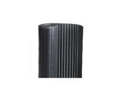 Canisse pvc double face noir 6 m - 2 rouleaux de 3 x 1 m - jardideco