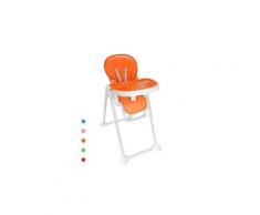Chaise haute pour bébé, chaise pliante pour bébé, orange, taille déployée: 105 x 89 x 56 cm