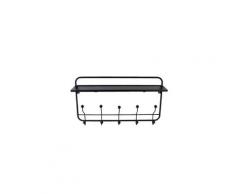 Porte-manteau mural design peny - l. 56 x h. 36 cm - noir