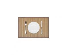 Linge de table ensemble kinshasa 6 napperons en bambou 30 x 45 cm brun