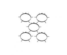 Icaverne - rouleaux à gazon superbe rouleau à gazon de jardin noir avec 5 bandes d'aérateur 30 cm