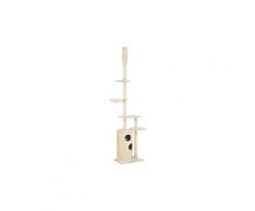 Arbre à chat avec griffoirs en sisal beige 260 cm