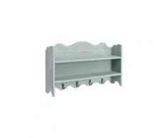 Porte-manteau mural vert 50x10x30 cm bois