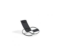 Chaise de jardin à bascule noire campo