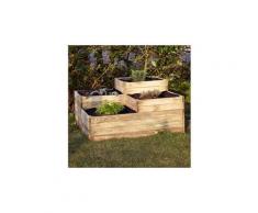 Carré potager 4 bacs en bois