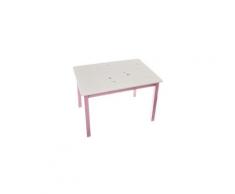 Table rose pour enfant en bois