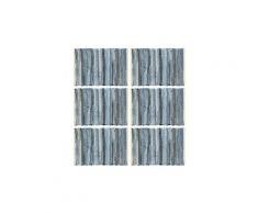 Napperons 6 pcs chindi denim bleu 30 x 45 cm coton