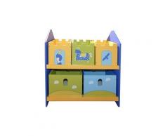 Etagère 5 bacs pour enfant chevalier
