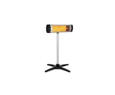 Rising sun chauffage d'appoint infrarouge 850 / 1650 / 2500 w aluminium
