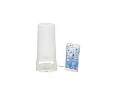 Radio-réveil aeg mrc 4147 l avec lampe de lecture - blanc