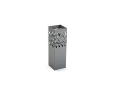 Porte parapluie en métal gris - l 15,5 x l 15,5 x h 49 cm -pegane-