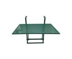 Table de balcon pliable coloris vert - dim : 60 x 50 x 59 cm -pegane
