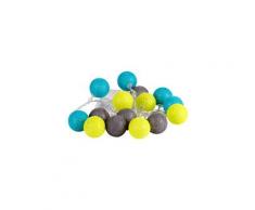 Guirlande boule lumineuse 15 led déco scandinave diamètre 3,5cm vert