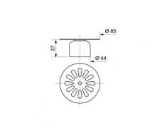 Bouchon baignoire - bouchon lavabo grille cloche marguerite - ø 85 mm