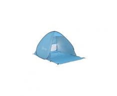 Abri de plage tente de plage pliable pop-up automatique instantané protection uv fenêtre arrière grand tapis de sol bleu ciel