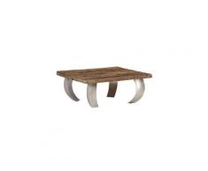 Table basse opium bois de traverse et acier 80 x 78 x 35 cm