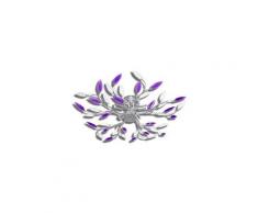 Icaverne - plafonniers inedit plafonnier avec bras en acrylique violet et blanc 5ampoules e14