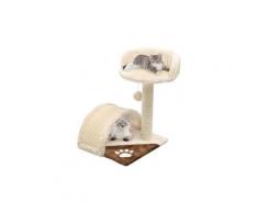 Arbre à chat avec griffoir beige / marron h.40cm cs1705451