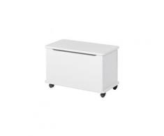 Hoppekids coffre de rangement contemporain laqué blanc - l 73 cm