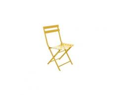 Chaise de jardin métal pliante greensboro moutarde