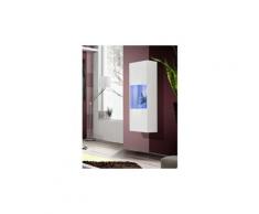 Vitrine led murale design "fly iii" 126cm blanc