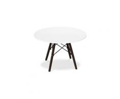 Table deswood enfant piètement foncé - bois blanc