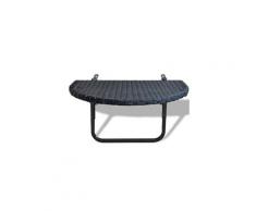 Icaverne - tables d'extérieur superbe vidaxl table de balcon en rotin synthétique noir