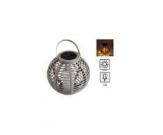Icaverne lampion d'exterieur - lanterne d'exterieur lanterne en plastique ø22,5 x h20 cm - taupe
