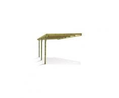 Carport voiture en bois adossable