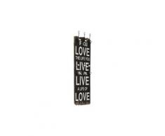 Porte-manteau mural avec 6 crochets 120 x 40 cm love live