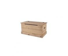 Coffre de rangement 91x49,5x46 cm en pin massif - sergo