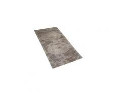 Tapis long antique en tissu coton taupe 60 x 180 cm