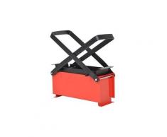 Accessoires pour cheminées et poêles à bois serie manama presse à papier de recyclage acier 34 x 14 x 14 cm noir et rouge