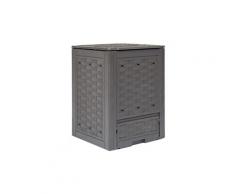 Composteur de jardin marron 60x60x83 cm 300 l