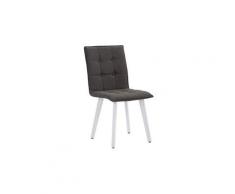 Inedit chaise de salle à manger, de cuisine, de salon bratislava en tissu blanc