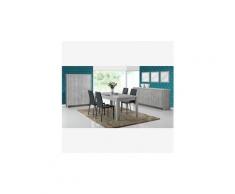 Salle a manger complète couleur chêne gris emerine