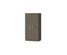 Armoire à chaussures en mdf finition chêne foncé - dim : l.55 x h.108 x p.36cm -pegane-