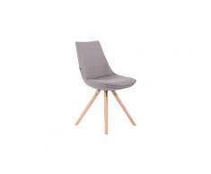 Joli chaise de salle à manger, de cuisine, de salon londres en tissu naturel rond